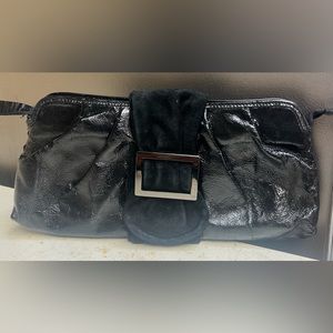 Bebe - Black Leather Clutch NWOT